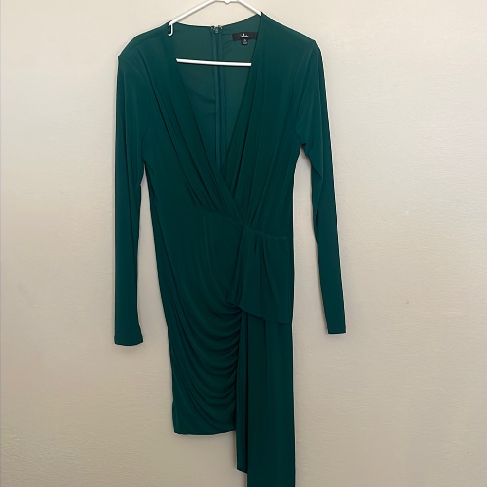 Elegant Green Wrap Dress - Picture 5 of 5